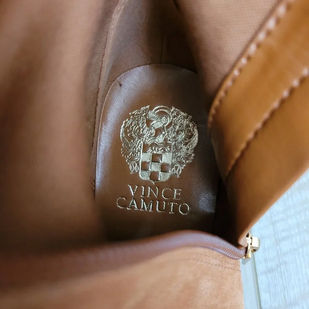 Vince Camuto NWOT Women's Size 8 Kenidra Water-Repellent Slouch Boots | Caramel - Picture 7 of 8